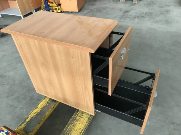 WOODEN CABINET WITH 2 DRAWERS