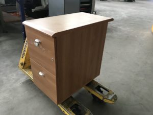 WOODEN CABINET WITH 2 DRAWERS