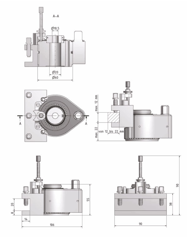 JEU DE PORTE-OUTILS "MULTIFIX SYSTEME" TYPE SRW A