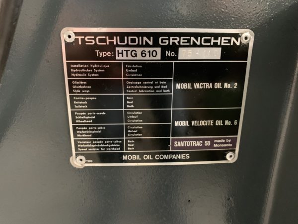 RECTIFIEUSE CYLINDRIQUE "TSCHUDIN" HTG-610