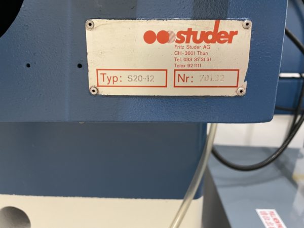 RECTIFIEUSE CYLINDRIQUE "STUDER" TYPE S-20 12