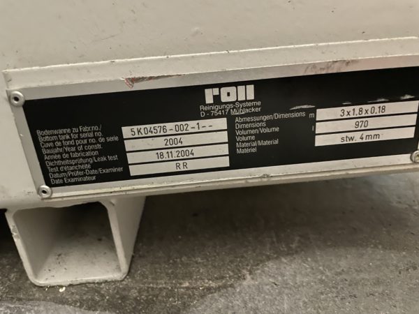 INSTALLATION DE NETTOYAGE "ROLL" TYPE RCTS 048-032-020-03