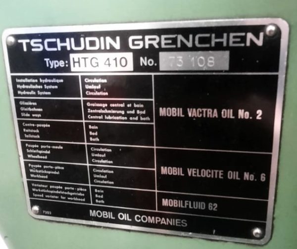 RECTIFIEUSE CYLINDRIQUE "TSCHUDIN" HTG-410