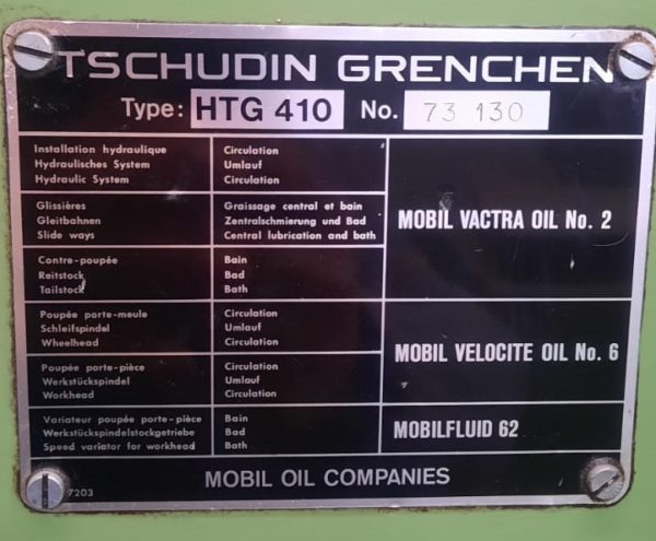 RECTIFIEUSE CYLINDRIQUE "TSCHUDIN" HTG-410