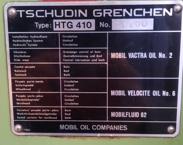 RECTIFIEUSE CYLINDRIQUE "TSCHUDIN" HTG-410