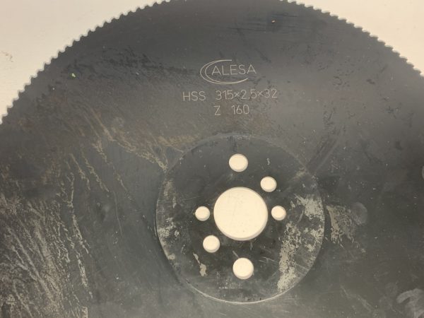 LAME DE SCIE CIRCULAIRE "ALESA" HSS Ø 315x2.5x32 Z160