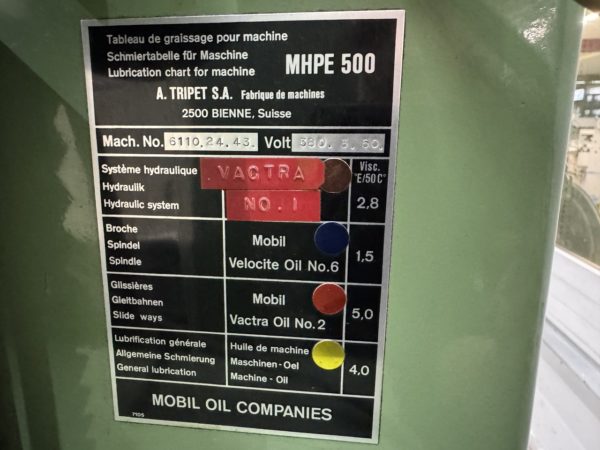 PLANEUSE TRIPET TYPE MHPE-500