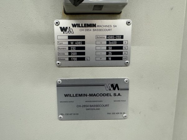 CENTRE D'USINAGE WILLEMIN-MACODEL W-408S