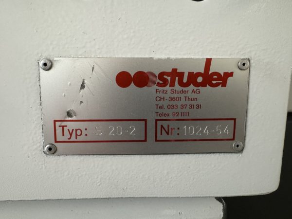 RECTIFIEUSE CYLINDRIQUE STUDER S-20 2