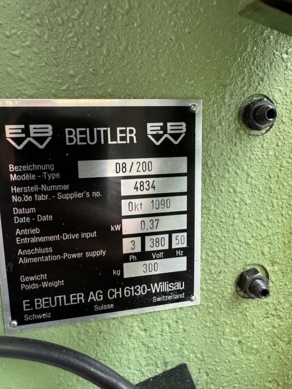 PRESSE EXCENTRIQUE "BEUTLER" D8-200