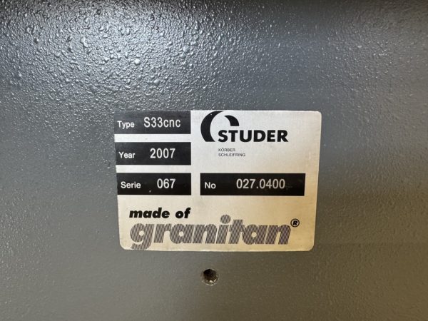 RUNDSCHLEIFMASCHINE STUDER S-33 CNC
