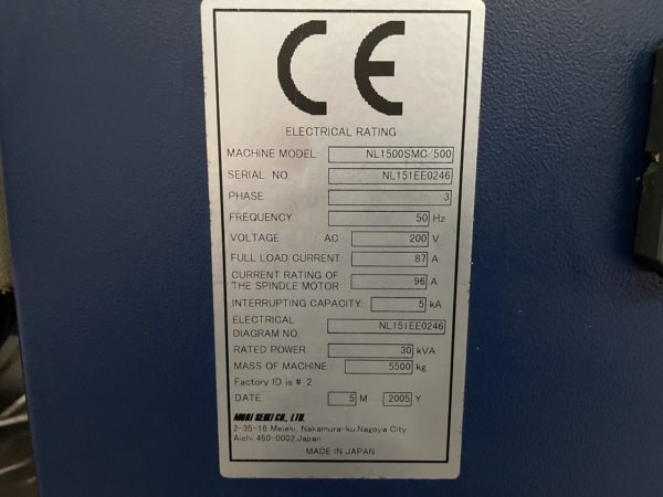 CENTRE DE TOURNAGE ET FRAISAGE "MORI-SEIKI" TYPE NL1500-SMC