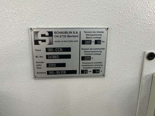 CCN LATHE "SCHAUBLIN" TYPE 180-CCN R-TM A2-6