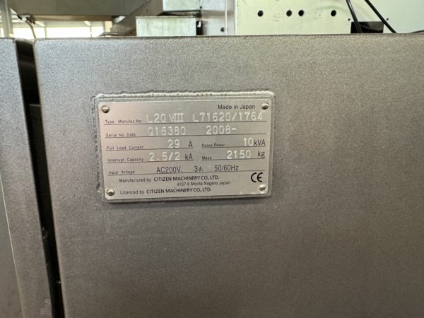 TOUR AUTOMATIQUE CNC "CITIZEN" CINCOM L-20 VIII