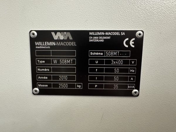 CENTRE D'USINAGE WILLEMIN-MACODEL W-508 MT