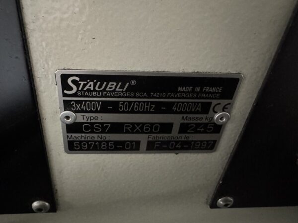 ROBOT INDUSTRIEL "STÄUBLI" TYPE RX60