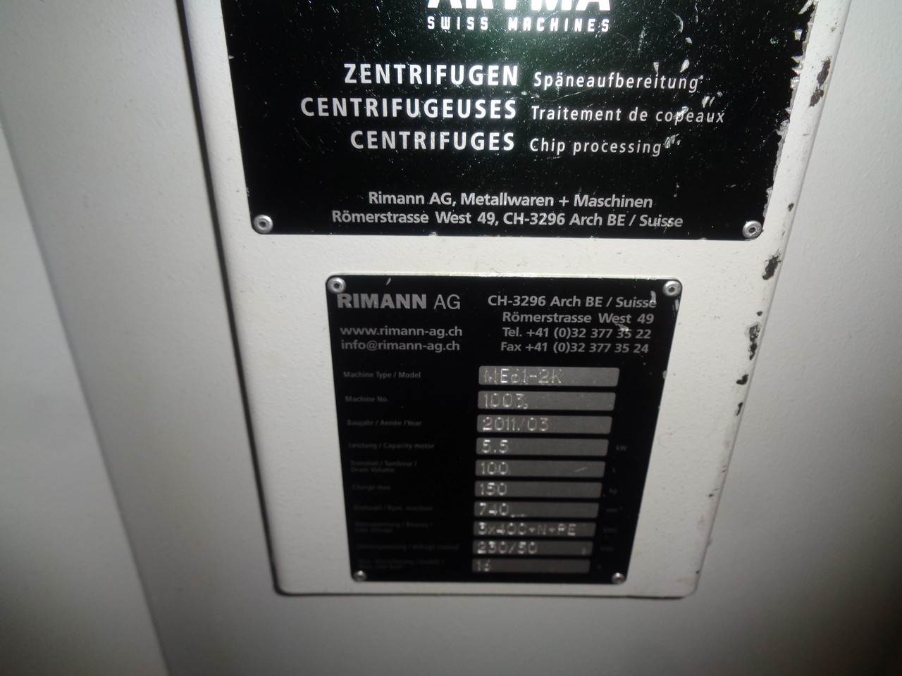 ESSOREUSE CENTRIFUGE ARYMA ME61-2K