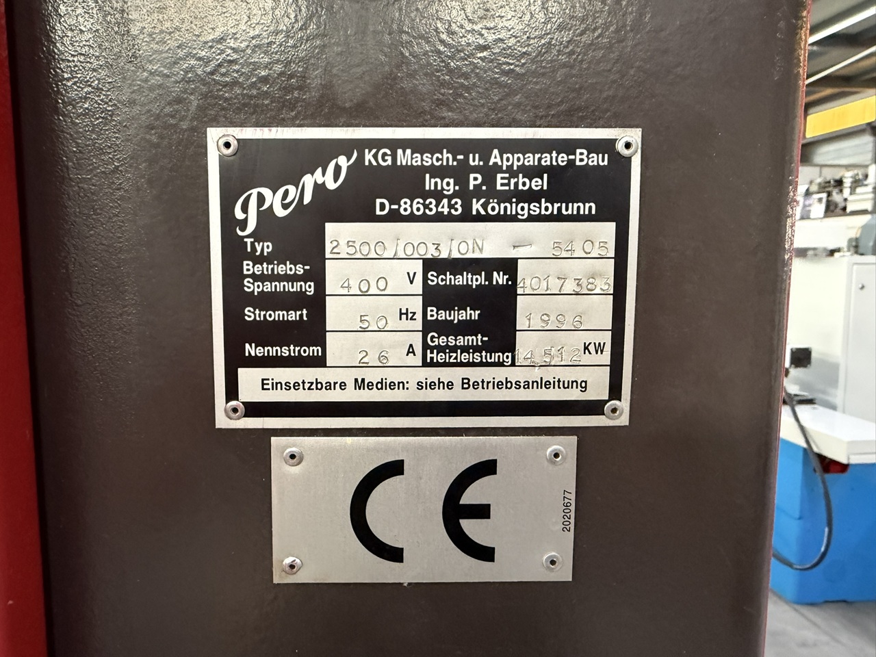 INSTALLATION DE LAVAGE PERO 2500/003/0N INSTALLATION DE LAVAGE PERO 2500/003/0N